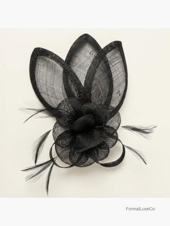 Natural Sinamay Linen Fascinator Hat Headband Clip Wedding Tea Party Derby main image 4